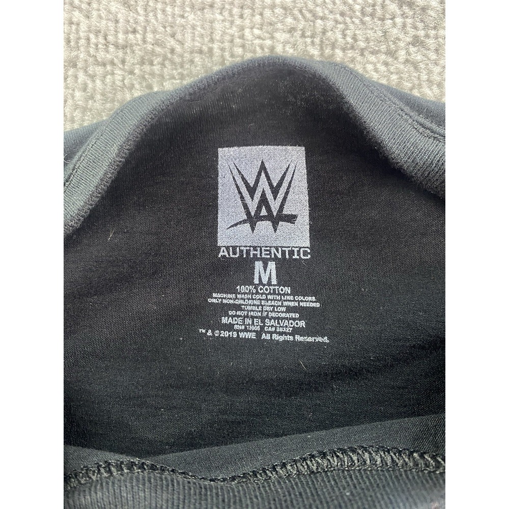 WWE Shirt Men Medium Black WrestleMania Tamba Bay Spell Out Graphic Logo - Picture 3 of 8